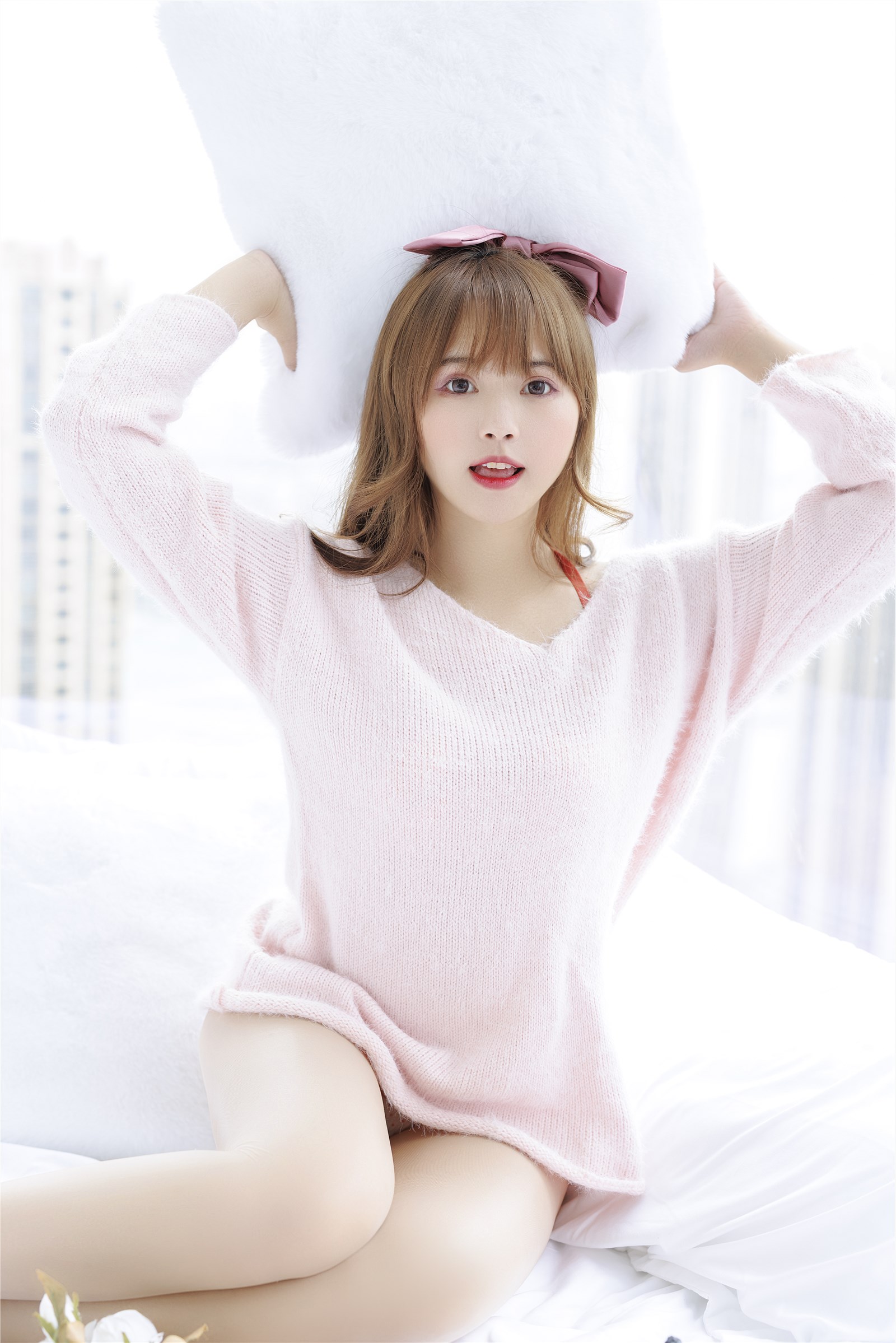 002. Zhang Siyun Nice - Internal purchase of watermark free pink sweater(21)